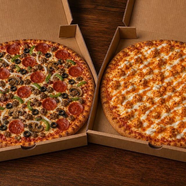Large Specialty Pizzas.