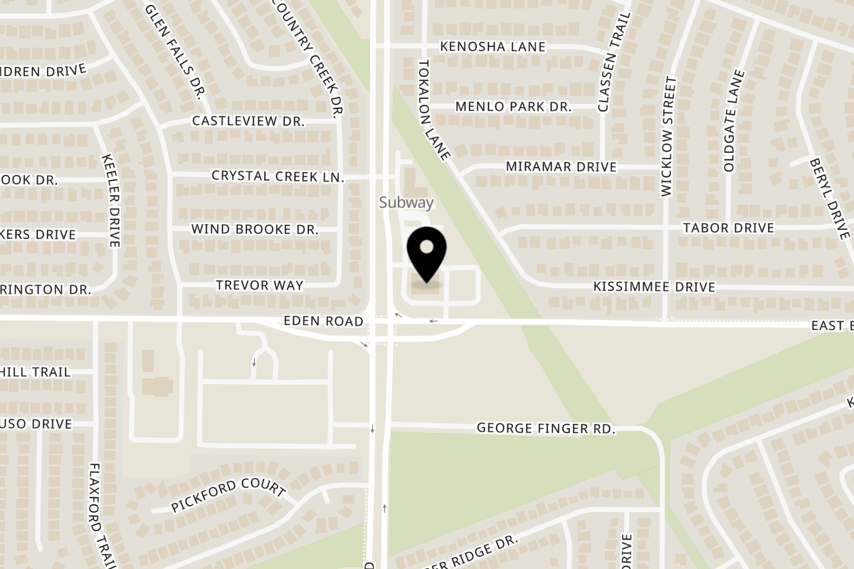 Map showing the location of Uzy's NY Pizza on 6851 Matlock Rd #101 in Arlington